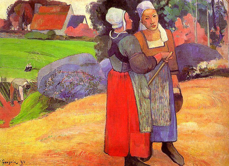 Breton Peasants, Paul Gauguin